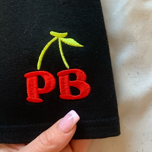 Playboy Cherry Embroidered Logo Black Mini Skirt - Picture 5 of 8
